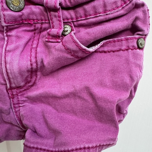Guess 2T Girls Purple Jean Shorts with Pockets and Belt Loops - Picture 3 of 6